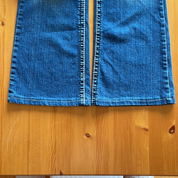 SILVER SUKI FLAP Jeans Vintage Medium Blue Bejeweled Embroidered Tag Size 31 - Picture 8 of 16